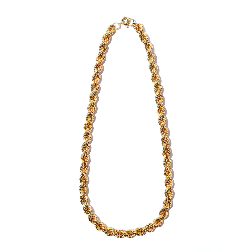 GOLD FAT ROPE CHAIN NECKLACE