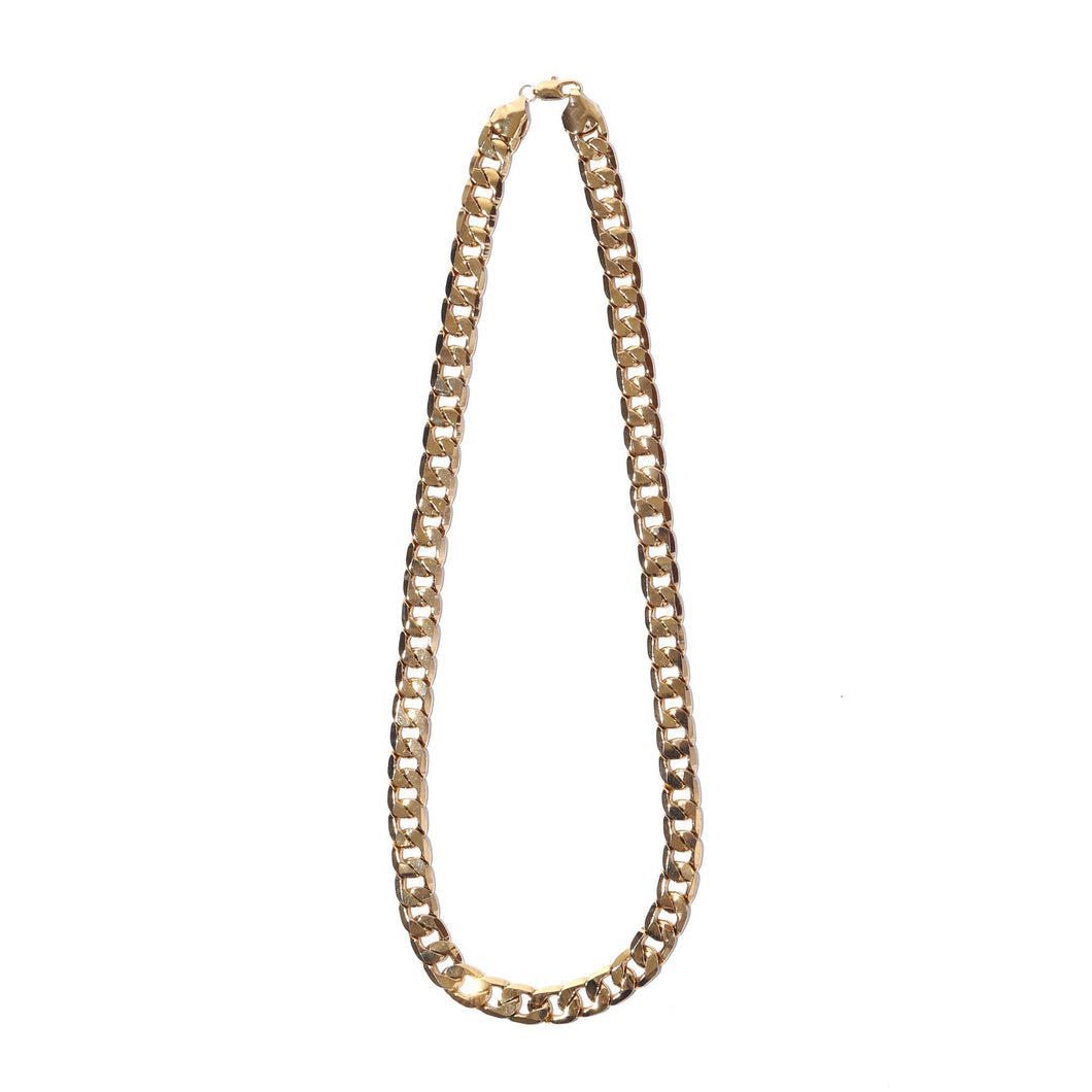 GOLD CURB CHAIN NECKLACE